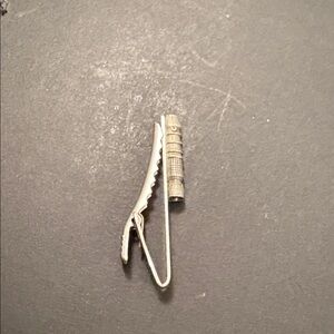 Vintage Silver Tone Engine Spark Plug Tie Clip | Men’s Necktie Clasp